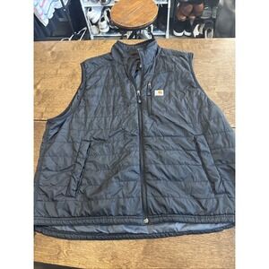 Carhartt Jacket Adult XX Large Black Rain Defender Puffer Lined Vest XXL Mens